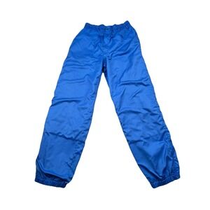 Vintage Anoralp France Blue Ski Pants Sz 28 small elastic waist zippered front